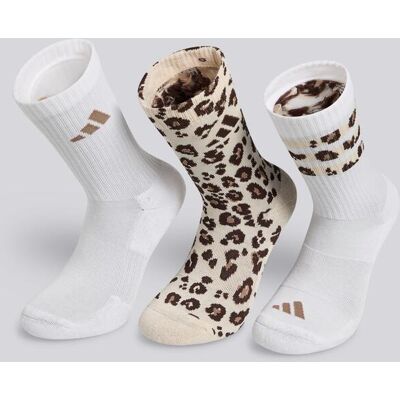 Meias Altas Desporto adidas Pack 3 Cru tamanho L Meias Altas Desporto adidas Pack 3 Cru tamanho L