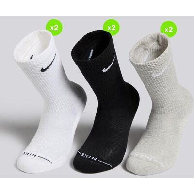 Meias Altas Nike Everyday Elevated Pack 6 tamanho L Meias Altas Nike Everyday Elevated Pack 6 tamanho L
