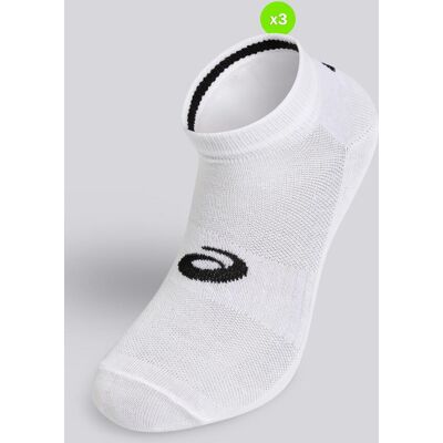 Meias Curtas Desporto Asics Pack 3 Homem Brancas tamanho L Meias Curtas Desporto Asics Pack 3 Homem Brancas tamanho L