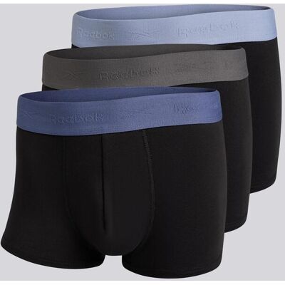 Pack 3 Boxers Homem - Reebok Read Pretos tamanho L Pack 3 Boxers Homem - Reebok Read Pretos tamanho L