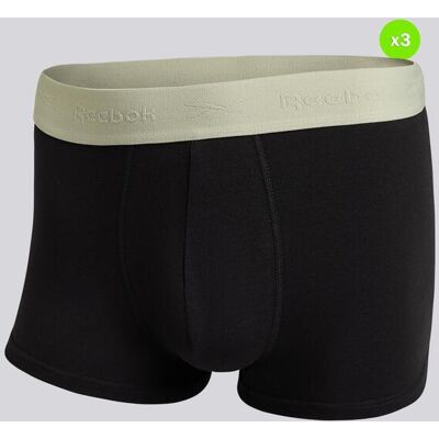 Pack 3 Boxers Homem - Reebok Reece Pretos tamanho M Pack 3 Boxers Homem - Reebok Reece Pretos tamanho M