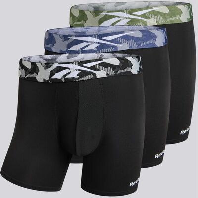 Pack 3 Boxers Homem - Reebok Canton Pretos tamanho M Pack 3 Boxers Homem - Reebok Canton Pretos tamanho M