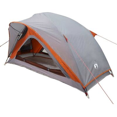 vidaXL Tenda de camping 1 pessoa Cinza e Laranja à prova d'água - Tenda vidaXL Tenda de camping 1 pessoa Cinza e Laranja à prova d'água - Tenda