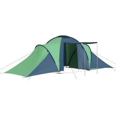 Barraca de camping vidaXL para 6 pessoas Azul e Verde - Barraca de camping Barraca de camping vidaXL para 6 pessoas Azul e Verde - Barraca de camping