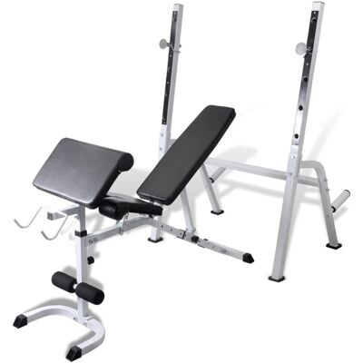 vidaXL Banco de musculação ajustável - Banco de ginástica, Aço, Ajustável, Ginásio em casa vidaXL Banco de musculação ajustável - Banco de ginástica, Aço, Ajustável, Ginásio em casa