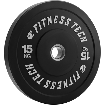 Disco Bumper Plate 15kg Fitness Tech Alta Resistência Preto> Unidade - Fitness Tech, selo de qualidade. MKP Disco Bumper Plate 15kg Fitness Tech Alta Resistência Preto> Unidade - Fitness Tech, selo de qualidade. MKP