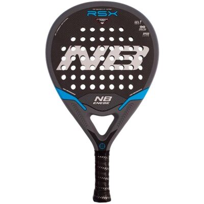 Enebe Rsx Blue - O equilíbrio perfeito entre potência e controlo é garantido pela raquete RSX Blue. Um modelo com borracha HR3 que gera uma boa saída de bola e reduz as vibrações provocadas pelo jogo. Um modelo MKP Enebe Rsx Blue - O equilíbrio perfeito entre potência e controlo é garantido pela raquete RSX Blue. Um modelo com borracha HR3 que gera uma boa saída de bola e reduz as vibrações provocadas pelo jogo. Um modelo MKP