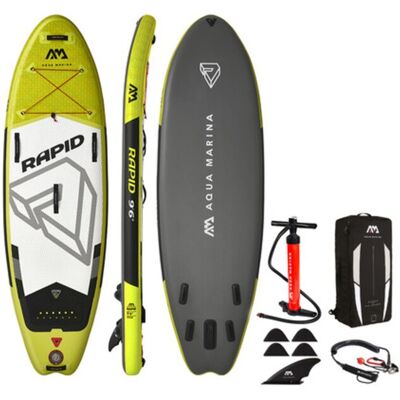 Prancha De Paddle Surf Insuflável Aqua Marina Rapid - 9'6"X33" · até 125kg MKP Prancha De Paddle Surf Insuflável Aqua Marina Rapid - 9'6"X33" · até 125kg MKP