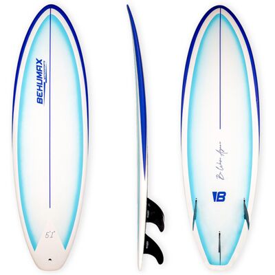 Prancha Surf Shortboard Behumax Be Wave Azure 5’1? - A prancha curta Be Wave Azure 5’10” tem 30 L de volume e uma cauda Squash, MKP Prancha Surf Shortboard Behumax Be Wave Azure 5’1? - A prancha curta Be Wave Azure 5’10” tem 30 L de volume e uma cauda Squash, MKP