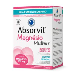 Absorvit magnésio mulher x 30 comprimidos e 30 cápsulas