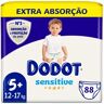 Dodot Fraldas Sensitive Extra-Jumbo Pack T5 88 Unidades (Pack 2x44 Unidades)