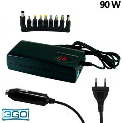 Carregador Universal 3GO 90W + Adaptador Auto Carregador Universal 3GO 90W + Adaptador Auto