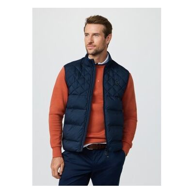 Hackett London para homem. HM5800081 Colete hexagonal HS azul-marinho (M), Esportivo, Poliéster Hackett London para homem. HM5800081 Colete hexagonal HS azul-marinho (M), Esportivo, Poliéster