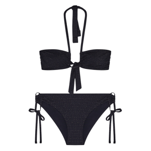 Emporio Armani para mulher. EW003391_AF20255 Biquíni de lurex preto (L), Beachwear, Poliamida Emporio Armani para mulher. EW003391_AF20255 Biquíni de lurex preto (L), Beachwear, Poliamida