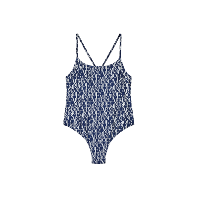 Emporio Armani para mulher. EW000797_AF20242 Fato de banho Logomania marinho (L), Beachwear, Poliamida Emporio Armani para mulher. EW000797_AF20242 Fato de banho Logomania marinho (L), Beachwear, Poliamida
