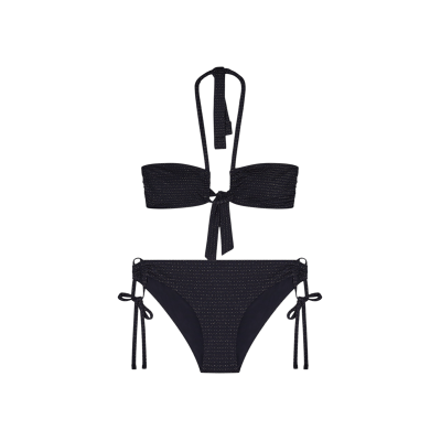 Emporio Armani para mulher. EW003391_AF20255 Biquíni de lurex preto (XS), Beachwear, Poliamida Emporio Armani para mulher. EW003391_AF20255 Biquíni de lurex preto (XS), Beachwear, Poliamida