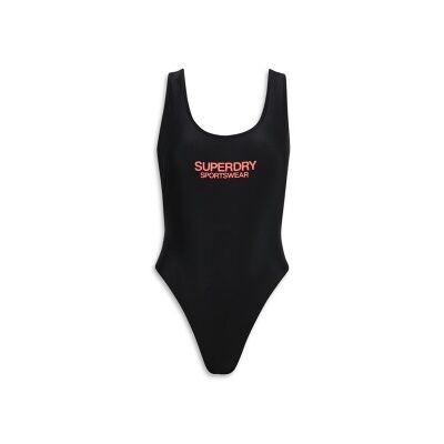 Superdry para mulher. W3010385A Fato de banho elástico com decote nas costas preto (M), Beachwear, Polister Reciclado, Sustentável Superdry para mulher. W3010385A Fato de banho elástico com decote nas costas preto (M), Beachwear, Polister Reciclado, Sustentável