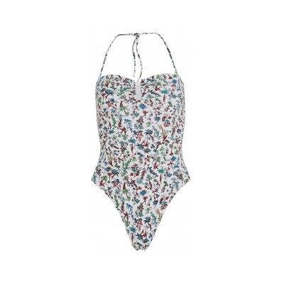 Tommy Hilfiger para mulher. UW0UW04531 Fato de banho multicolorido com estampado floral (S), Branco, Beachwear, Sustentável, Nylon reciclado Tommy Hilfiger para mulher. UW0UW04531 Fato de banho multicolorido com estampado floral (S), Branco, Beachwear, Sustentável, Nylon reciclado