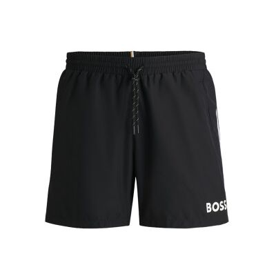 BOSS para homem. 50514429 Fato de banho preto com estrela do mar (L), Beachwear, Polister Reciclado, Sustentável BOSS para homem. 50514429 Fato de banho preto com estrela do mar (L), Beachwear, Polister Reciclado, Sustentável