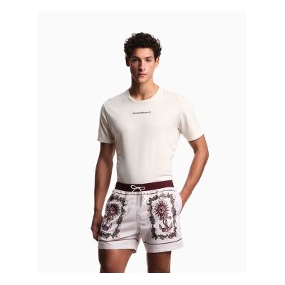 Emporio Armani para homem. EM000583_AF20435 Fato de banho estampado bege (XL), Beachwear, Poliéster Emporio Armani para homem. EM000583_AF20435 Fato de banho estampado bege (XL), Beachwear, Poliéster