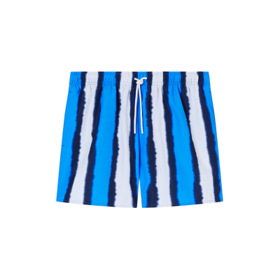 Emporio Armani para homem. EM000583_AF20446 Fato de banho estampado de riscas sombreadas azul (XL), Beachwear, Poliéster Emporio Armani para homem. EM000583_AF20446 Fato de banho estampado de riscas sombreadas azul (XL), Beachwear, Poliéster