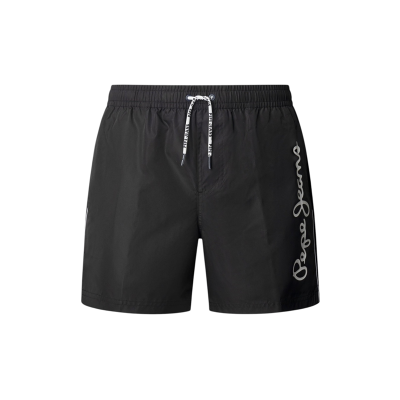 Pepe Jeans para homem. PMB100006 Fato de banho com logótipo preto (L), Beachwear, Poliéster Pepe Jeans para homem. PMB100006 Fato de banho com logótipo preto (L), Beachwear, Poliéster
