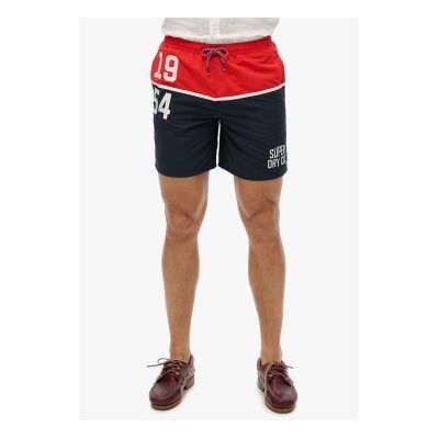 Superdry para homem. M3010249A Fato de banho de 43,2 cm com logótipo náutico azul-marinho (S), Beachwear, Polister Reciclado, Sustentável Superdry para homem. M3010249A Fato de banho de 43,2 cm com logótipo náutico azul-marinho (S), Beachwear, Polister Reciclado, Sustentável