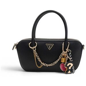 Guess para mulher. HWBG9899050 Bolsa Davina Charms preta (OSFA), Preto, Casual, Poliuretano Guess para mulher. HWBG9899050 Bolsa Davina Charms preta (OSFA), Preto, Casual, Poliuretano