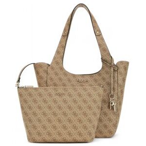 Guess para mulher. HWSG7334220 Bolsa Calista 2 em 1 bege (OSFA), Casual, Poliuretano Guess para mulher. HWSG7334220 Bolsa Calista 2 em 1 bege (OSFA), Casual, Poliuretano