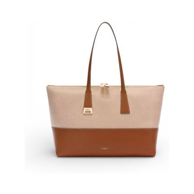Furla para mulher. WB01940-BX3542 Mala de mão castanha Olivia (OSFA), Marrom, Casual, Algodão Furla para mulher. WB01940-BX3542 Mala de mão castanha Olivia (OSFA), Marrom, Casual, Algodão