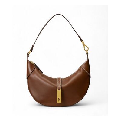 Polo Ralph Lauren para mulher. 428871248014 Bolsa Mini Shoulder Polo ID de couro castanho (OSFA), Marrom, Casual, Pele Polo Ralph Lauren para mulher. 428871248014 Bolsa Mini Shoulder Polo ID de couro castanho (OSFA), Marrom, Casual, Pele