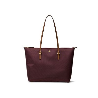 Lauren Ralph Lauren para mulher. 431916737045 Bolsa tote Keaton média de nylon grená (OSFA), Casual, Nylon reciclado Lauren Ralph Lauren para mulher. 431916737045 Bolsa tote Keaton média de nylon grená (OSFA), Casual, Nylon reciclado