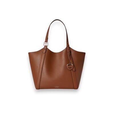 Lauren Ralph Lauren para mulher. 431P18709001 Bolsa tote Tasha grande de couro napa marrom (OSFA), Casual, Pele Lauren Ralph Lauren para mulher. 431P18709001 Bolsa tote Tasha grande de couro napa marrom (OSFA), Casual, Pele