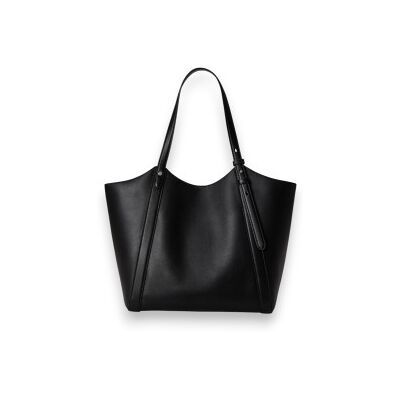 Lauren Ralph Lauren para mulher. 431P18709003 Bolsa tote Tasha grande em couro napa preto (OSFA), Casual, Pele Lauren Ralph Lauren para mulher. 431P18709003 Bolsa tote Tasha grande em couro napa preto (OSFA), Casual, Pele