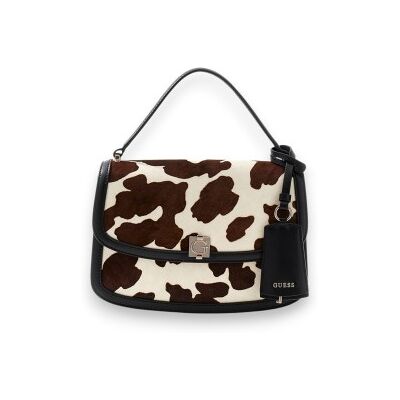 Guess para mulher. HWRG9734210 Bolsa crossbody conversível com aba Audrey preta (OSFA), Marrom, Casual, Animal print, Pele Guess para mulher. HWRG9734210 Bolsa crossbody conversível com aba Audrey preta (OSFA), Marrom, Casual, Animal print, Pele