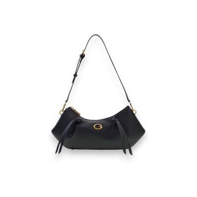 Guess para mulher. HWBG2237180 Bolsa de ombro Allegra preta (OSFA), Preto, Casual, Poliuretano Guess para mulher. HWBG2237180 Bolsa de ombro Allegra preta (OSFA), Preto, Casual, Poliuretano