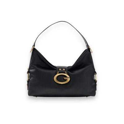 Guess para mulher. HWBB9308180 Bolsa de ombro Camden preta (OSFA), Preto, Casual, Poliuretano Guess para mulher. HWBB9308180 Bolsa de ombro Camden preta (OSFA), Preto, Casual, Poliuretano