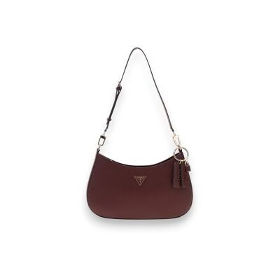 Guess para mulher. HWZG9672180 Bolsa de ombro com fecho Noelle II bordô (OSFA), Casual, Grená, Poliuretano Guess para mulher. HWZG9672180 Bolsa de ombro com fecho Noelle II bordô (OSFA), Casual, Grená, Poliuretano