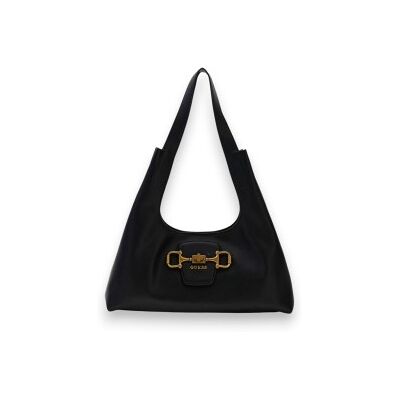 Guess para mulher. HWBB2314010 Bolsa hobo pequena Sunset preta (OSFA), Preto, Casual, Poliuretano Guess para mulher. HWBB2314010 Bolsa hobo pequena Sunset preta (OSFA), Preto, Casual, Poliuretano