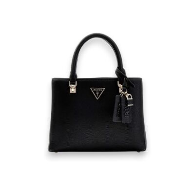 Guess para mulher. HWZG9672050 Bolsa de mão Noelle saffiano preto (OSFA), Casual, Poliuretano Guess para mulher. HWZG9672050 Bolsa de mão Noelle saffiano preto (OSFA), Casual, Poliuretano