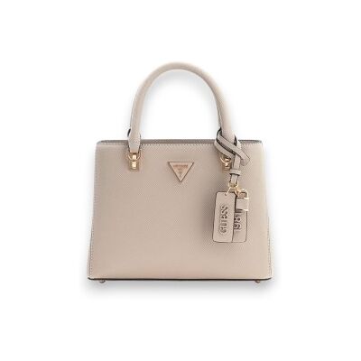 Guess para mulher. HWZG9672050 Bolsa de mão Noelle saffiano bege (OSFA), Casual, Poliuretano Guess para mulher. HWZG9672050 Bolsa de mão Noelle saffiano bege (OSFA), Casual, Poliuretano