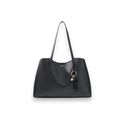 Guess para mulher. HWBG9735230 Mala tote 2 em 1 Melody preta (OSFA), Preto, Casual, Poliuretano Guess para mulher. HWBG9735230 Mala tote 2 em 1 Melody preta (OSFA), Preto, Casual, Poliuretano