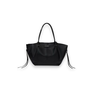 Karl Lagerfeld para mulher. B3W30347 Bolsa tote média Pierced preta (OSFA), Preto, Casual, Poliuretano Karl Lagerfeld para mulher. B3W30347 Bolsa tote média Pierced preta (OSFA), Preto, Casual, Poliuretano