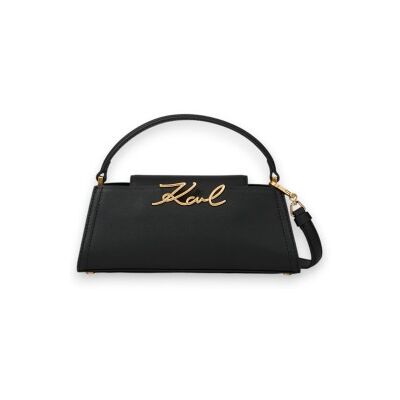 Karl Lagerfeld para mulher. B4W30207 Bolsa Signature Mini preta (OSFA), Preto, Casual, Sapatos de Festa, Pele Karl Lagerfeld para mulher. B4W30207 Bolsa Signature Mini preta (OSFA), Preto, Casual, Sapatos de Festa, Pele