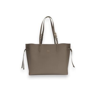 Furla para mulher. WB02001-BX4329 Bolsa de couro Ava grande cinza (OSFA), Casual, Pele Furla para mulher. WB02001-BX4329 Bolsa de couro Ava grande cinza (OSFA), Casual, Pele