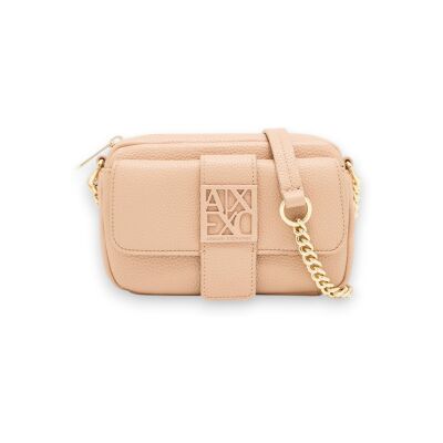 A X Armani Exchange para mulher. XW000324AF11902U6149 Mini bolsa de ombro com logótipo bege (OSFA), Casual, Poliéster A X Armani Exchange para mulher. XW000324AF11902U6149 Mini bolsa de ombro com logótipo bege (OSFA), Casual, Poliéster
