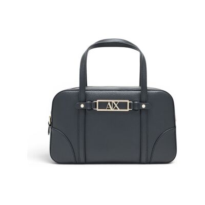 A X Armani Exchange para mulher. XW002610AF15632UC010 Bolsa de mão texturizada com alça dupla e alça removível preta (OSFA), Preto, Casual, A X Armani Exchange para mulher. XW002610AF15632UC010 Bolsa de mão texturizada com alça dupla e alça removível preta (OSFA), Preto, Casual,