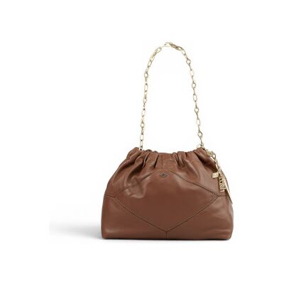 BA&SH; para mulher. 2E26MJTN Bolsa de mão June de couro marrom (OSFA), Casual, Pele BA&SH; para mulher. 2E26MJTN Bolsa de mão June de couro marrom (OSFA), Casual, Pele