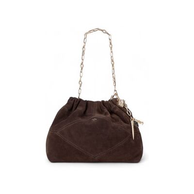 BA&SH; para mulher. 2H25MJTS Bolsa de couro chocolate June (OSFA), Marrom, Casual BA&SH; para mulher. 2H25MJTS Bolsa de couro chocolate June (OSFA), Marrom, Casual