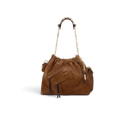 BA&SH; para mulher. 2H26CFMP Bolsa Média June marrom (OSFA), Casual, Pele BA&SH; para mulher. 2H26CFMP Bolsa Média June marrom (OSFA), Casual, Pele